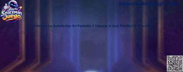 Guía de Spaceman Juego para confirmar la instalación en pantalla y esperar a que finalice el proceso